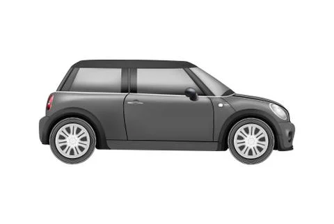 Realistic model of a mini car in vector on white background Stock Illustration