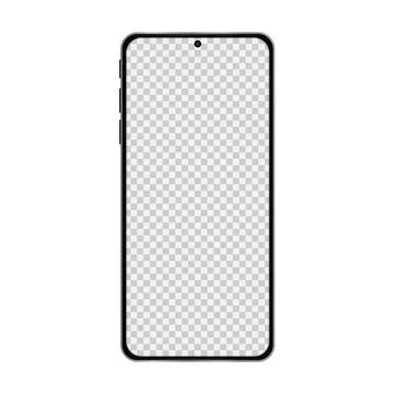 Realistic model smartphone with transparent screen. Smartphone mockup. Device Stock Illustration