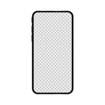Realistic model smartphone with transparent screen. Smartphone mockup. Device Stock Illustration