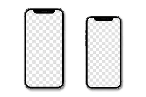 Realistic models smartphone. 3D mobile phone with shadow. Smartphone mockup.. Stock Illustration