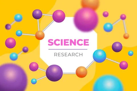 Realistic molecules illustrated background Stock Illustration