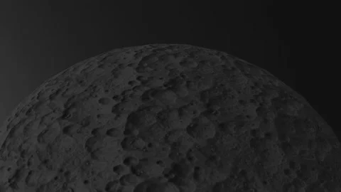 Realistic Moon Rotating in Black Sky Stock Footage 219561083