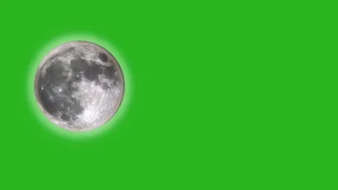 Realistic Moon VFX on Green Screen Background 動画素材 332990920