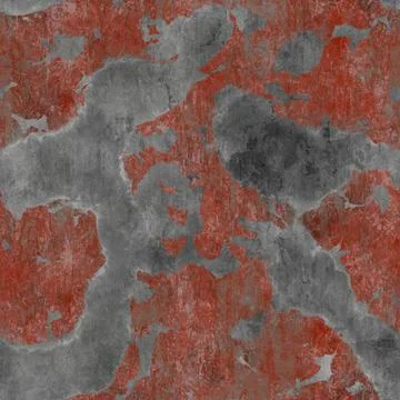 Realistic mottled red paint wall rendered texture seamless background image Stock Illustration