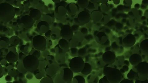 Realistic moving cell, bacteria or virus under microscope. Design. Digital Stock Illustration