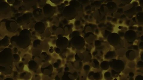 Realistic moving cell, bacteria or virus under microscope. Design. Digital Illustration