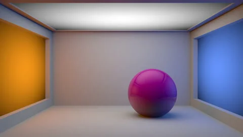 Realistic moving sphere graphic setting - 4k - ProRes Stock Footage 145708603