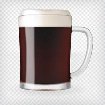 Realistic Mug with Beer Stock Illustration