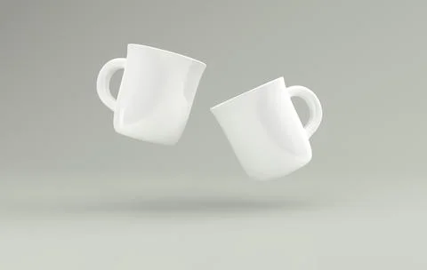 Realistic Mug Mockup 3D Rendered Stock Illustration