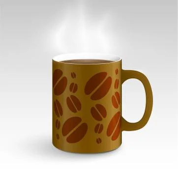 Realistic mug, vector illustration Stock Illustration