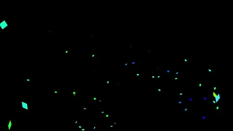 Realistic Multicolored Confetti Center Explosion. Colorfull Confetti 4K Stock Footage 297089162