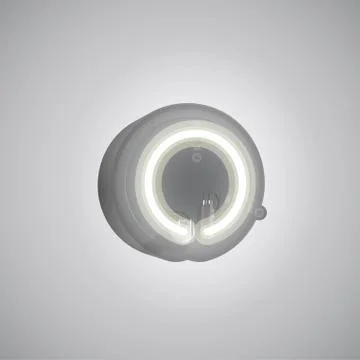 Realistic neon character from a set with console, vector illustration Stock Illustration