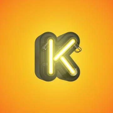 Realistic neon character from a set with console, vector illustration Stock Illustration