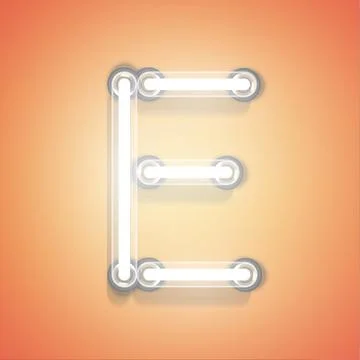 Realistic neon from a set, vector illustration Stock Illustration