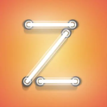 Realistic neon from a set, vector illustration Stock Illustration
