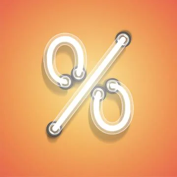 Realistic neon from a set, vector illustration Stock Illustration
