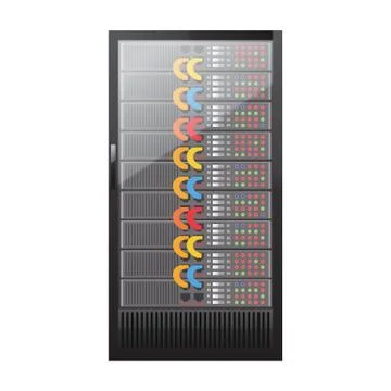 Realistic network server with high detailed illustrated. Stock Illustration