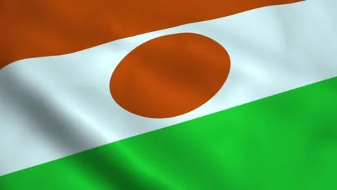 Realistic Niger flag Stock Illustration