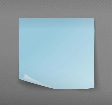 Realistic note sticky. Blue notepad and to do list, memo. Time management and Stock Illustration