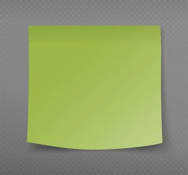 Realistic note sticky. Green notepad and to do list, memo. Organizing efficient Stock Illustration