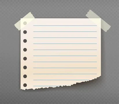Realistic note sticky. Notepad and to do list, memo. Organizing efficient work Stock Illustration