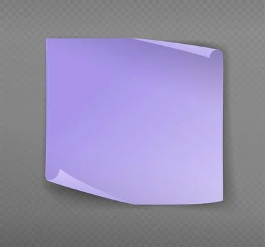 Realistic note sticky. Violet notepad and to do list, memo. Time management and Stock Illustration