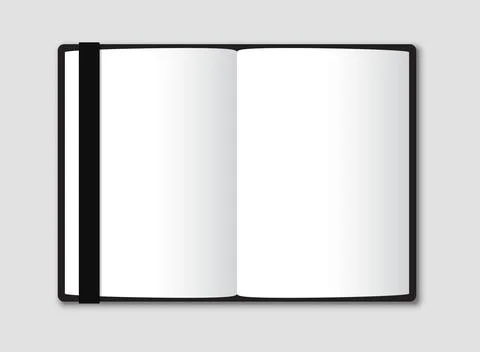 Realistic notebook mockup icon in flat style. Notepad vector illustration o.. Illustrazione stock