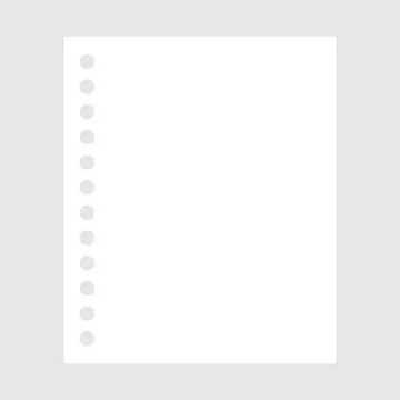 Realistic notepaper. Paper blank empty sheet. Mockup page. Stock Illustration