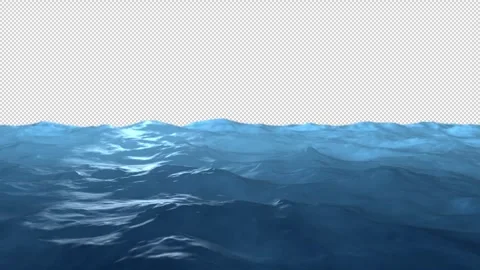 Realistic Ocean Waves Overlay Loop with Transparency Video stock 331299364
