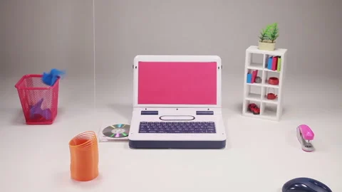 Realistic Office Routine Scene Motion Graphics Stock Footage 309433029