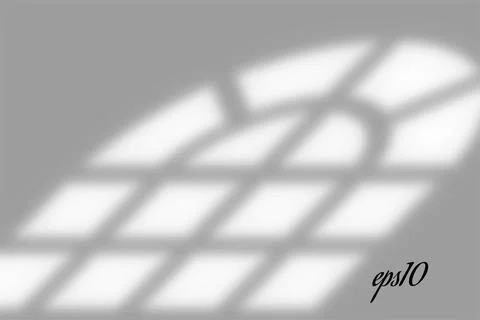 Realistic old window shadow. Multiply Overlay effect. Long Illustrazione stock