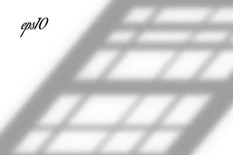 Realistic old window shadow. Multiply Overlay effect. Long Stock Illustration