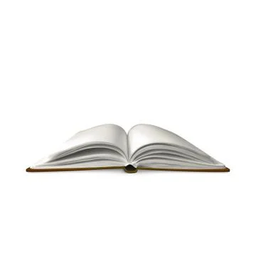 Realistic open book. Book template with white pages. Vector illustration Stock Illustration