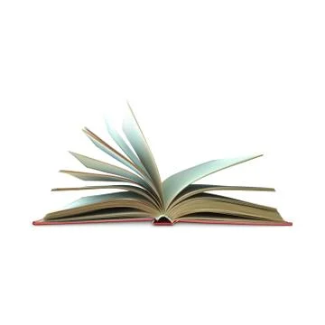 Realistic open book. Book template with white pages. Vector illustration isol Stock Illustration