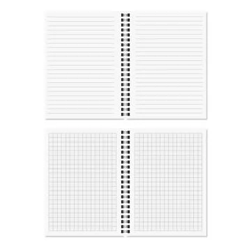 Realistic open spiral notepad template. Vector. Illustrazione stock
