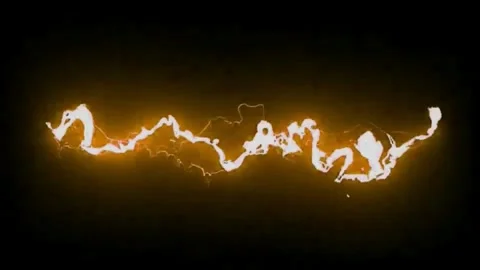 Realistic orange electric effect. Stock Footage 252802821