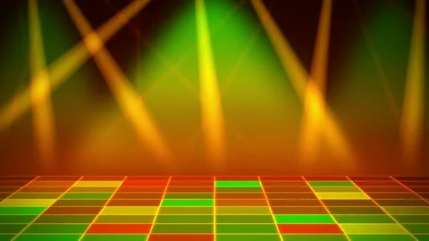 Realistic orange light beam shines on the stage Stock Footage 165933946