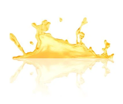 Realistic orange liquid splash. Vector icon. EPS10 Stock Illustration