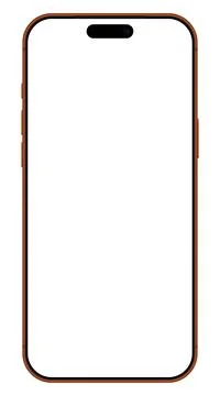 Realistic orange smartphone empty screen frame overlay mockup. Mobile phone Stock-Illustration