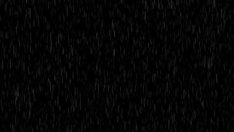 Realistic Overlay Rain Fall On Black Screen With Wind Winter Video Add Effect Stock Footage
