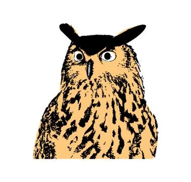 Realistic owl image Stock Illustration