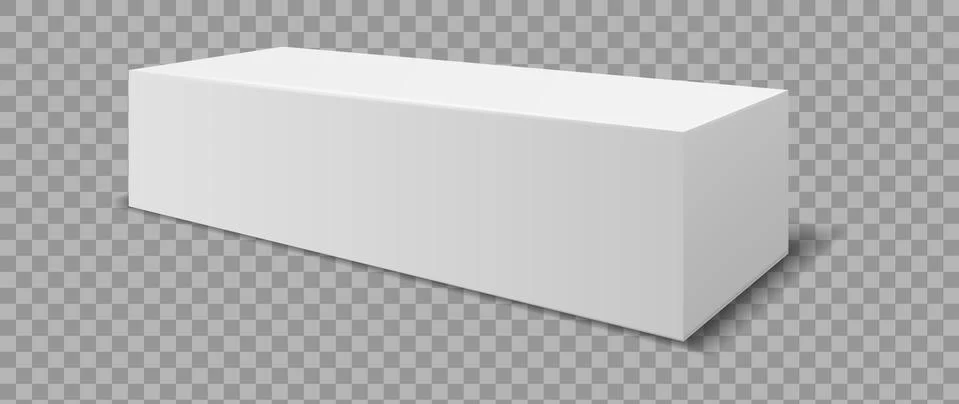 Realistic packaging toothpaste mockup. White blank rectangular medicine or Stock Illustration