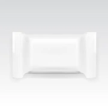 Realistic Packed White Disposable Soap Stock Illustration