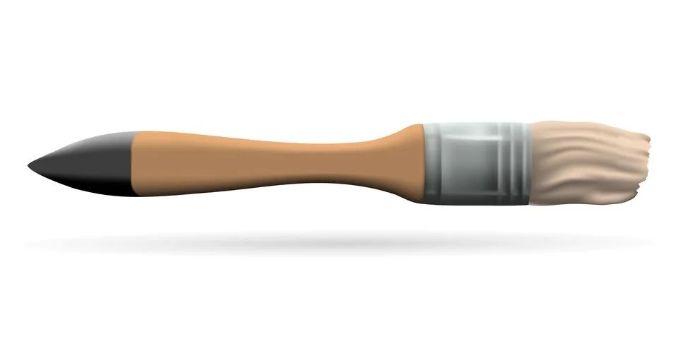 Realistic paint brush vector Stock Illustration