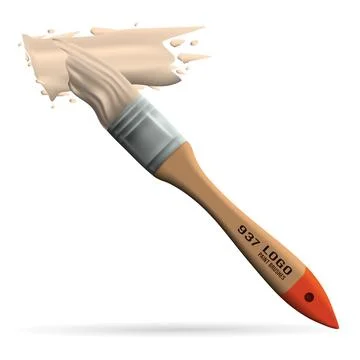 Realistic paintbrushes Stock Illustration