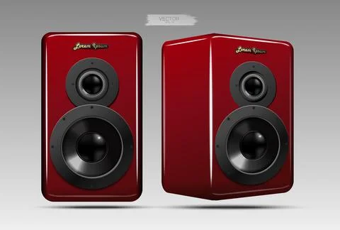 A realistic pair of speakers. Stock Illustration