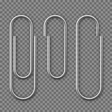 Realistic Paper clip attachment with shadow. Paperclip icon. Attach file busi Stock Illustration
