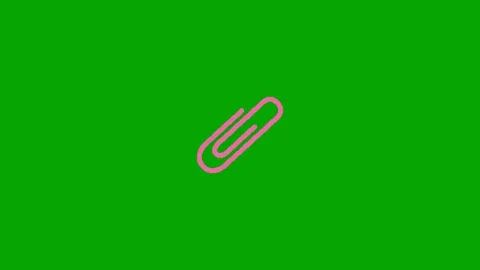 Realistic Paper Clip Clamp Animation Loop Stock Footage 340368045