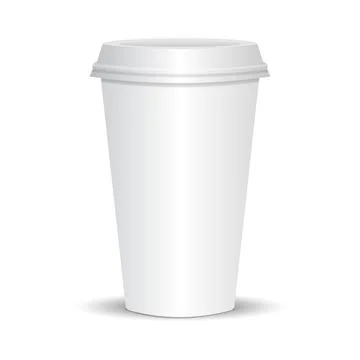 Realistic paper coffee cup. Vector illustration. for your design イラスト素材