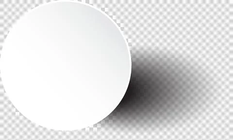 Realistic paper round shadow Stock Illustration